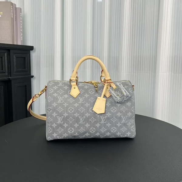 1befb790-06ceed8dc451.webp Louis Vuitton LV Speedy Soft 30 Monogram Denim Bag in Grey 30cm/ 11.8 in, Designer Handbags, Womens Purse, luxury bags
