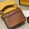 Fendi Ff Logo Bottom Brown Bag 22Cm