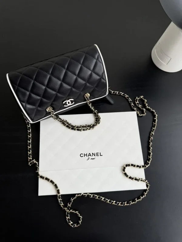 1d063134-fb532b6e5e5f.webp Chanel Spring Summer 2025 Pre-collection Clutch With Chain Lambskin Black 18.5cm/ 7.3inches, Designer Handbags, Women’s Purse, luxury bags, Chanel bags