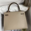 Hermes Kelly 25 Bag In Light Beige Epsom Leather For Women 25cm/10in