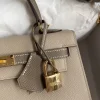 Hermes Kelly 25 Bag In Light Beige Epsom Leather For Women 25cm/10in