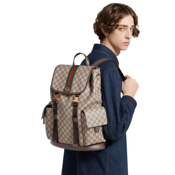 2-6-fd7186f43926.webp Gucci Ophidia Large Backpack 839110 Beige And Dark Brown 35cm/13.8in