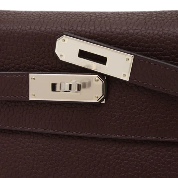 20-1-7331b4fc9315.webp Hermes Kelly 28 Bag In Chocolate Brown Leather For Women 28cm/11in