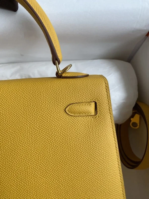 20.5-0e4fa1978a08.webp Hermes Kelly 25 Bag In Mustard Yellow Epsom Leather For Women 25cm/10in