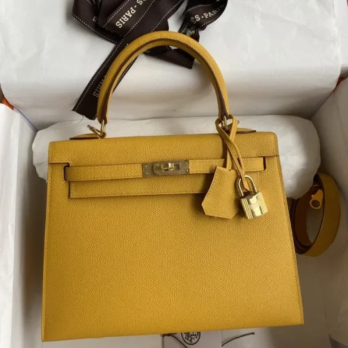20.8-9e043e14e187.webp Hermes Kelly 25 Bag In Mustard Yellow Epsom Leather For Women 25cm/10in
