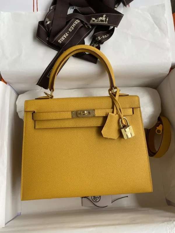 20.8-9e043e14e187.webp Hermes Kelly 25 Bag In Mustard Yellow Epsom Leather For Women 25cm/10in