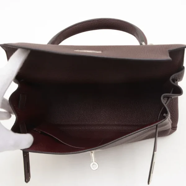 21-1-2a1b3068ab4d.webp Hermes Kelly 28 Bag In Chocolate Brown Leather For Women 28cm/11in