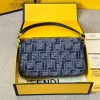 221-3-fe9a53c213e1.webp Fendi Baguette Ff Chenille Bag Dark Blue 27Cm
