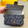 222-3-186fb782e7c6.webp Fendi Baguette Ff Chenille Bag Dark Blue 27Cm