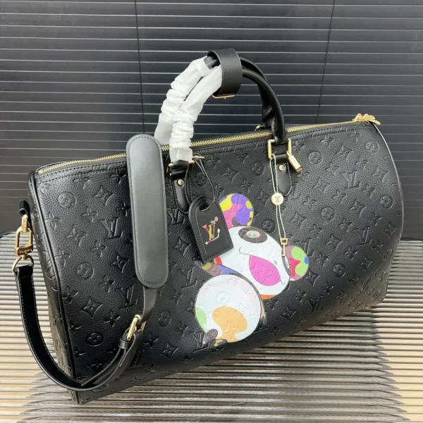 236-3-29010eb26b97.webp Louis Vuitton X Takashi Murakami Keepall Black 45Cm, Designer Handbags, Womens Purse, luxury bags