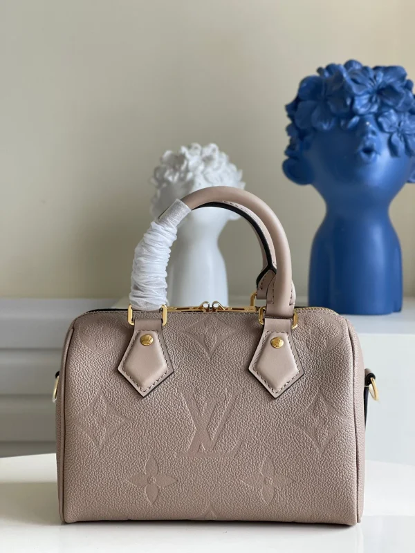 Louis Vuitton Speedy Bandoulire 25 Monogram Empreinte Tourterelle 25cm M59273, Designer Handbags, Womens Purse, luxury bags