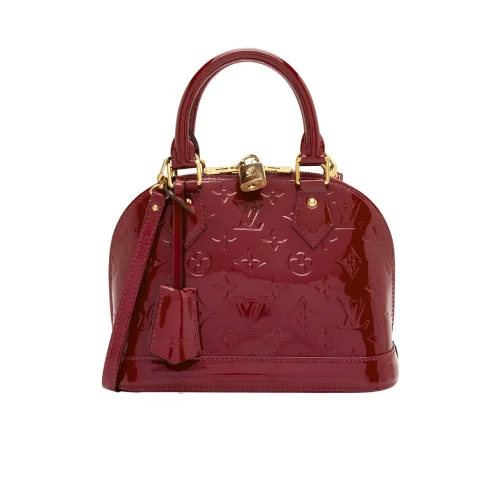 244-4-03b99b4a00f8.webp Louis Vuitton Alma Bb Monogram Vernis Leather Dark Red 23Cm, Designer Handbags, Womens Purse, luxury bags