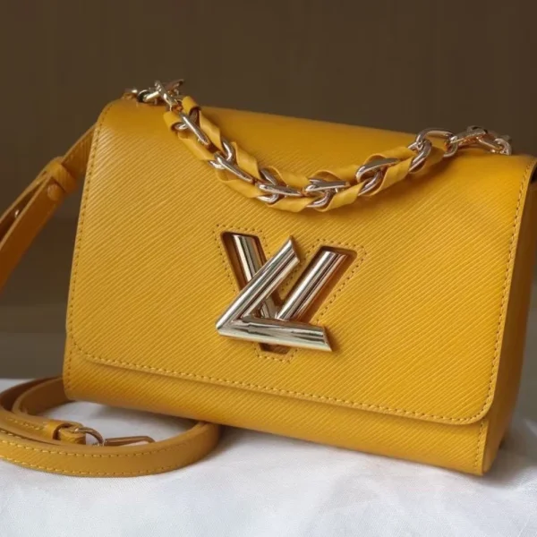 251-3-338aca68d6c5.webp Louis Vuitton Twist Mm Cowhide Leather Handbag Sunflower Yellow 23Cm, Designer Handbags, Womens Purse, luxury bags