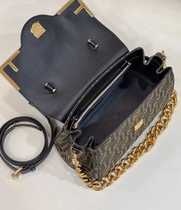 Fendi x Versace Fendace La Medusa Top Handle Bag Zucca Canvas 25cm