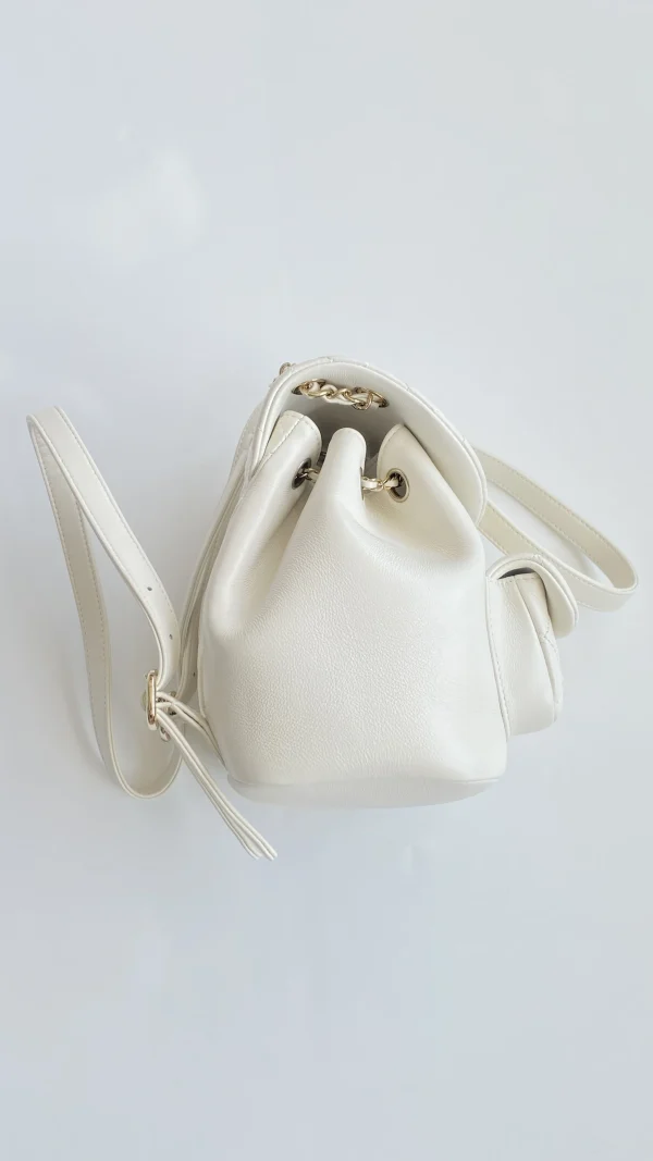 Chanel Mini Duma Backpack White 18.5Cm/ 7.3in, Designer Handbags, Women’s Purse, luxury bags, Chanel bags Chanel Mini Duma Backpack White 18.5Cm/ 7.3in, Designer Handbags, Women’s Purse, luxury bags, Chanel bags