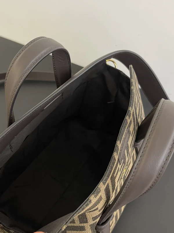 28bc548f-0e1789b8110f.webp Fendi Boston 365 Brown Ff Jacquard Fabric Bag 27.5 Cm
