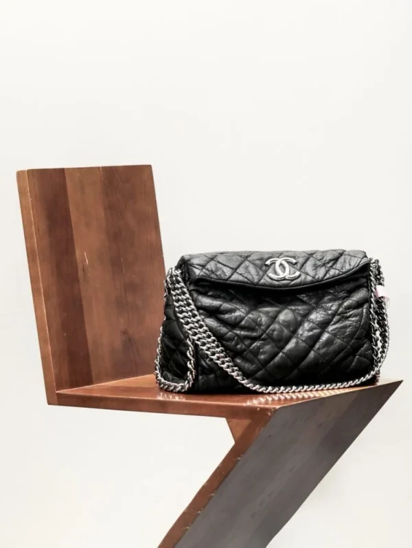 29494b5b-3e8656310f3e.webp Chanel Black Quilted Washed Lambskin Chain Around Hobo 31cm, Designer Handbags, Women’s Purse, luxury bags, Chanel bags