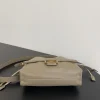 Fendi Mamma Baguette Medium Dove Grey Nappa Leather Bag 26.5cm