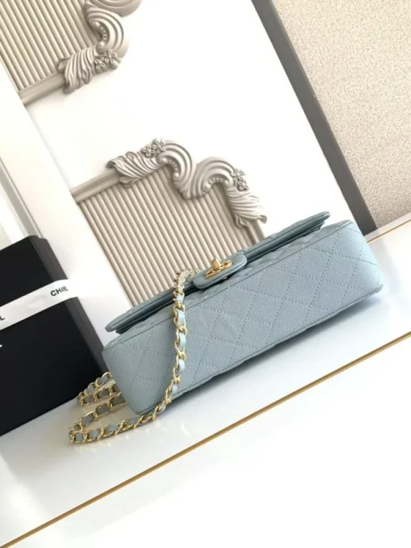 2d945b56-7a2078f83420.webp Chanel Classic Flap Bag 25 cm Light Blue Caviar Gold-Tone Hardware A01112, Designer Handbags, Women’s Purse, luxury bags, Chanel bags