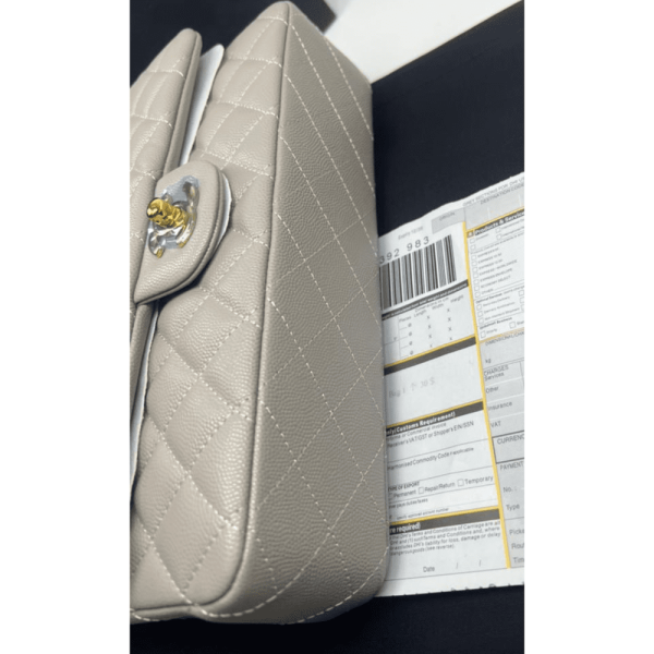 3-12b0f1b0adbd.webp Chanel Classic Flap Bag 25 cm Grey- Gold Tone Hardware A01112, Designer Handbags, Women’s Purse, luxury bags, Chanel bags