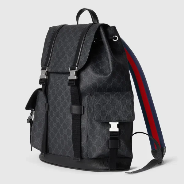 3-2-97ee13599fdc.webp Gucci GG Black Large Backpack 792080 Black GG Supreme 35cm/13.8in