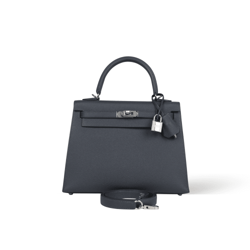 3-4-1-b86d5feec2a9.webp Hermes Kelly 25 Bag In Dark Navy Epsom Leather For Women 25cm/10in
