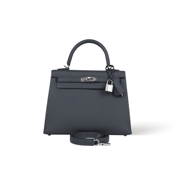 3-4-1-b86d5feec2a9.webp Hermes Kelly 25 Bag In Dark Navy Epsom Leather For Women 25cm/10in