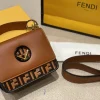 Fendi Ff Logo Bottom Brown Bag 22Cm