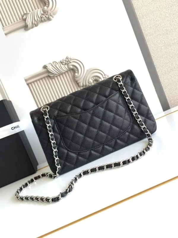 314ab914-85d570cd800d.webp Chanel Classic Flap Bag 25 cm Black – Silver Tone Hardware A01112, Designer Handbags, Women’s Purse, luxury bags, Chanel bags