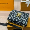 320-2-1-fadd218566f3.webp Louis Vuitton Twist Mm Monogram Jacquard Black 23Cm, Designer Handbags, Womens Purse, luxury bags
