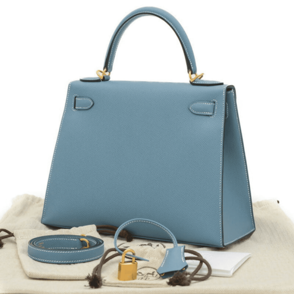 33-b6ffbfef21d7.webp Hermes Kelly 28 Bag In Blue Jean Epsom Leather For Women 28cm/11in