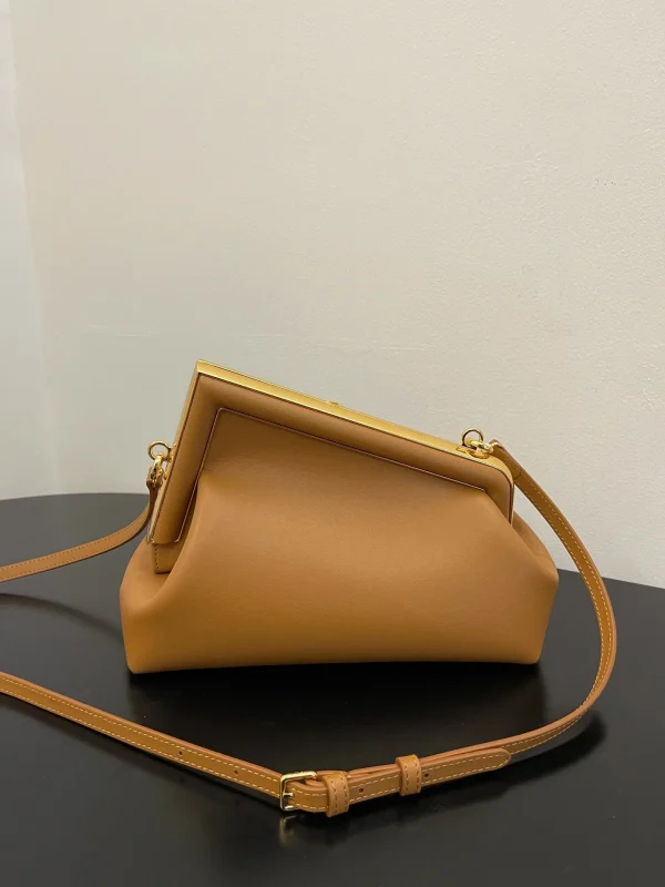 33aeb72a-c4eaa11ee132.webp Fendi First Small Nappa Leather Bag Brown 26cm