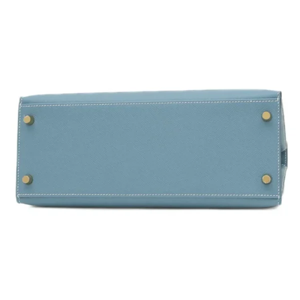 34-98462ab60fc2.webp Hermes Kelly 28 Bag In Blue Jean Epsom Leather For Women 28cm/11in