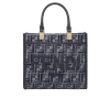 35-4-8ebe1635a3da.webp Fendi Sunshine Small Ff Chenille Shopper Dark Blue 26Cm