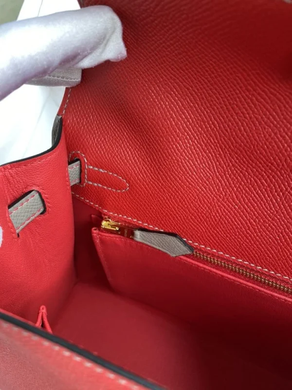 3d-e2552ae55659.webp Hermes Kelly 25 Bag In Bright Red Epsom Leather For Women 25cm/10in
