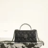 3dcade22-6f7dfb6cb511.webp Chanel Caviar Quilted Chain Top Handle Phone Holder With Chain Black 18cm, Designer Handbags, Women’s Purse, luxury bags, Chanel bags