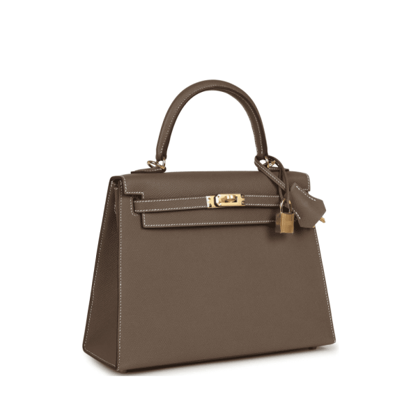 4-10-0e125237941b.webp Hermes Kelly 25 Bag In Golden Etoupe Epsom Leather For Women 25cm/10in