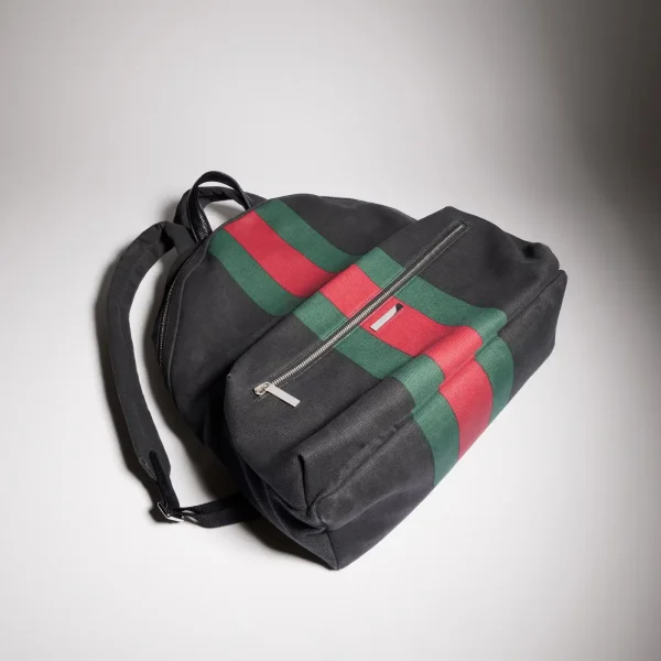 4-3-48fba04bd44c.webp Gucci Positano Large Backpack 875226 Black Canvas 34cm/13.4in