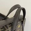 41201094-07ced56eb29d.webp Fendi Boston 365 Brown Ff Jacquard Fabric Bag 27.5 Cm