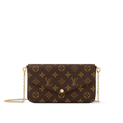 Louis Vuitton Flicie Pochette Lv Monogram Chain Bag Monogram 61276 21cm/8.3in, Designer Handbags, Womens Purse, luxury bags