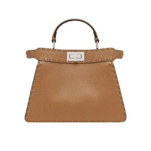 Fendi Peekaboo Iseeu Petite Selleria Bag Brown 27Cm