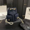 482-4-0822eb98801f.webp Chanel 25C Gold Tone Metal Denim Backpack Navy Blue 24Cm/10in, Designer Handbags, Women’s Purse, luxury bags, Chanel bags