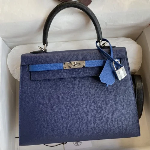 49f18e5f-83b2ba66fce7.webp Hermes Kelly 25 Bag In Navy Blue Epsom Leather For Women 25cm/10in