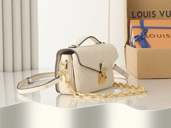 Louis Vuitton Pochette Mtis East West Monogram Empreinte Leather – Women – Handbags Cream, Designer Handbags, Womens Purse, luxury bags