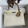 Hermes Kelly 25 Bag In Off White Epsom Leather For Women 25cm/10in