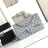 4ce8534a-6a2d2db1c2e8.webp Chanel Classic Flap Bag 25 cm Grey Silver- Tone Hardware A01112, Designer Handbags, Women’s Purse, luxury bags, Chanel bags