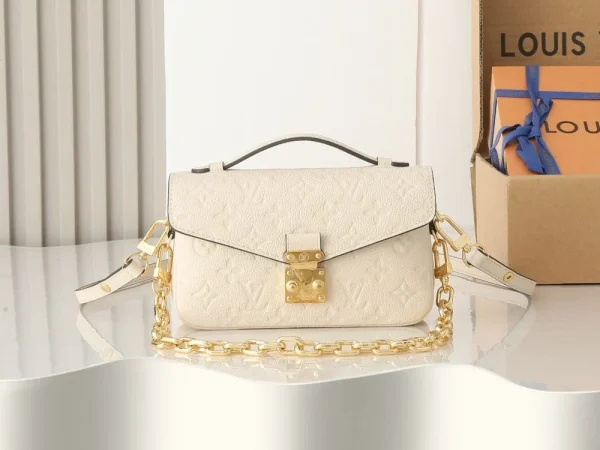 Louis Vuitton Pochette Mtis East West Monogram Empreinte Leather – Women – Handbags Cream, Designer Handbags, Womens Purse, luxury bags
