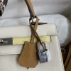 Hermes Kelly 25 Bag In Off White Epsom Leather For Women 25cm/10in