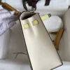 Hermes Kelly 25 Bag In Off White Epsom Leather For Women 25cm/10in