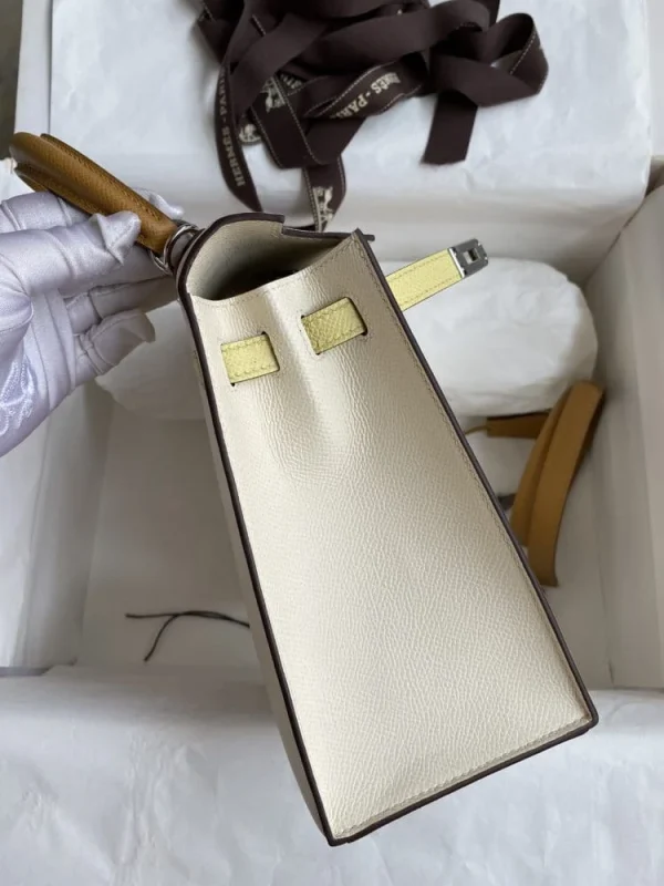 Hermes Kelly 25 Bag In Off White Epsom Leather For Women 25cm/10in